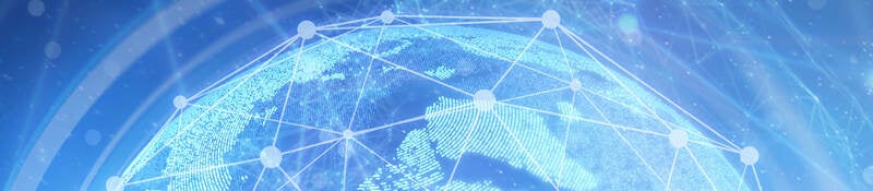 image of the world showing interconnectivity